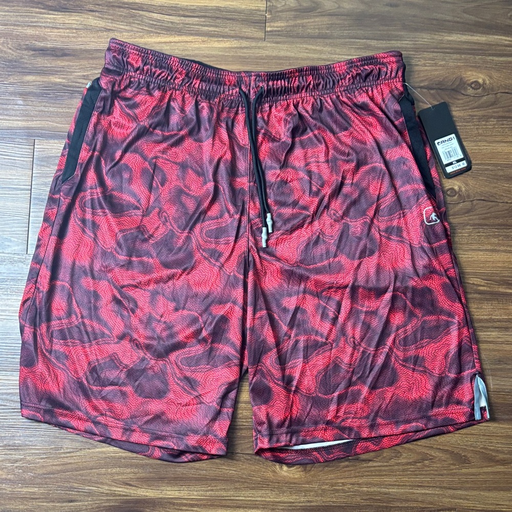 AND1 Red and Black Athletic Men's Shorts